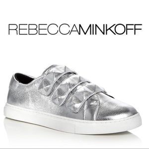 HP✨Rebecca Minkoff “Becky” Metallic Strap Sneakers